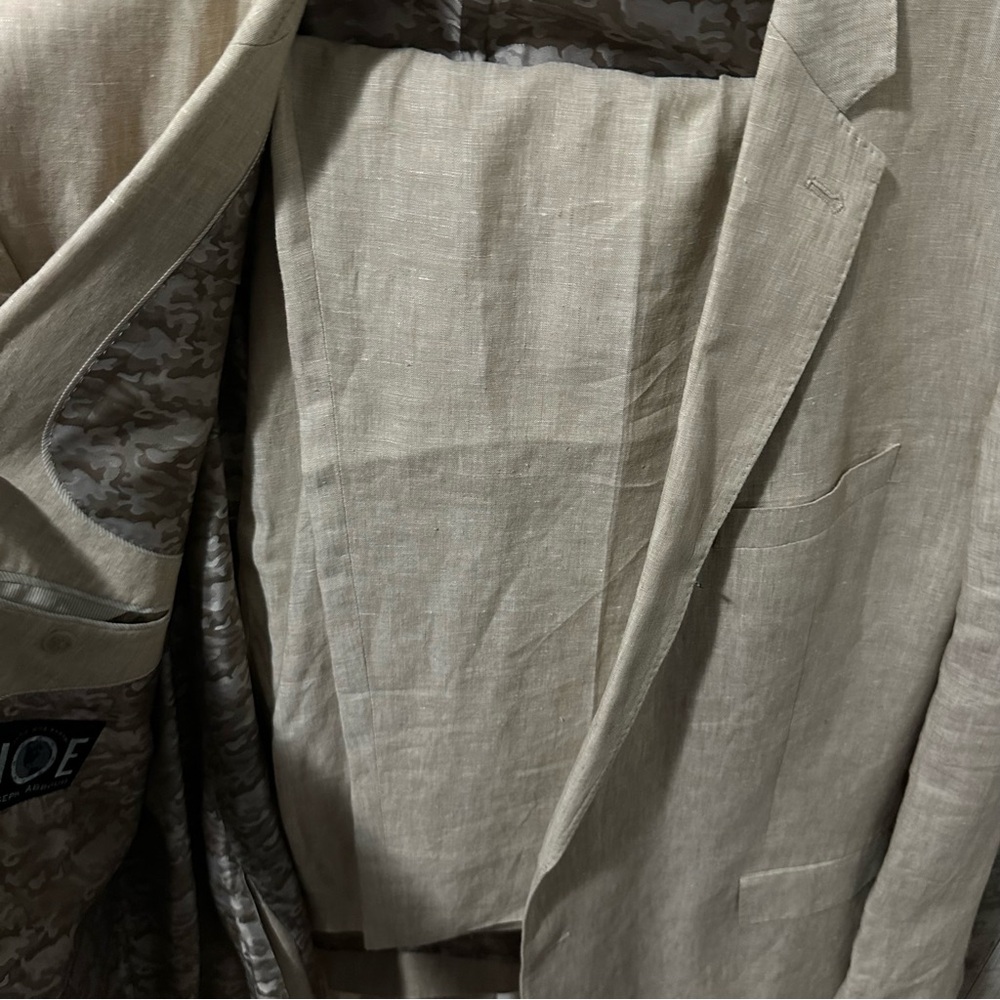 Tan Linen Suit Pants